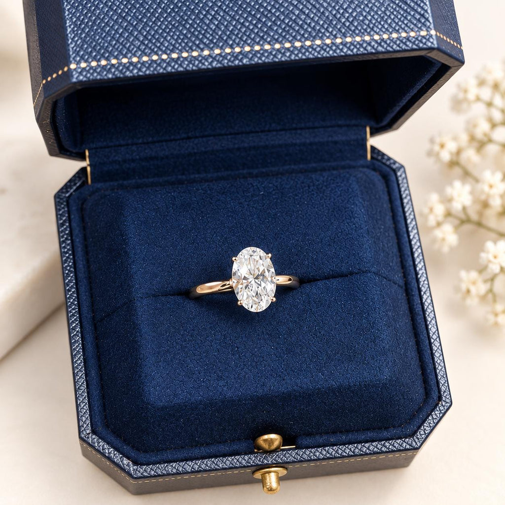 Oval Lab-Grown Diamond Solitaire Ring