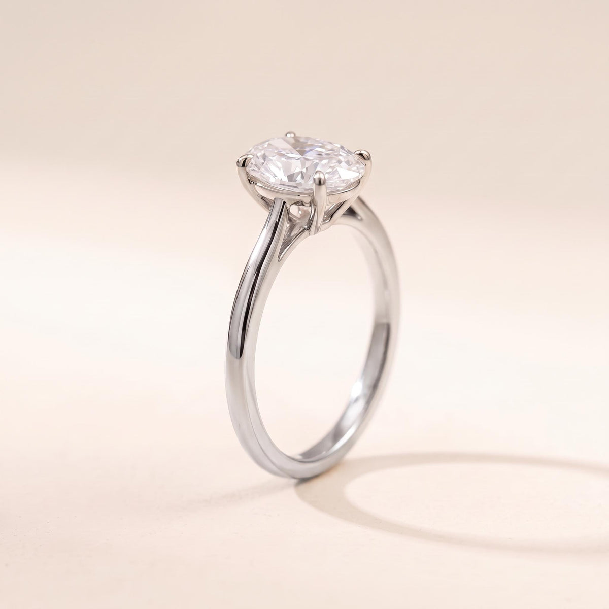 Oval Lab-Grown Diamond Solitaire Ring