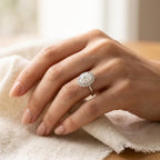 Oval Diamond Halo Engagement Ring
