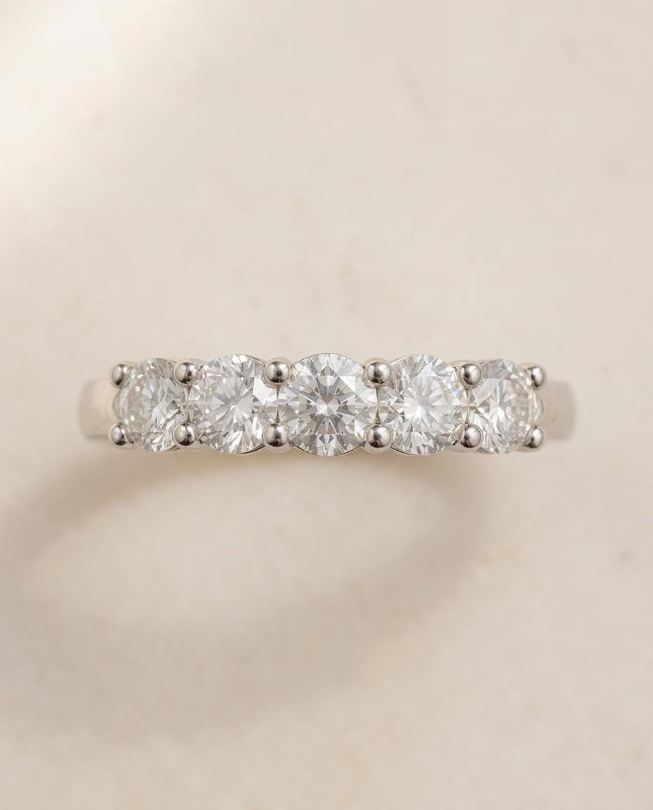 Five Stone Diamond Ring – Round Cut
