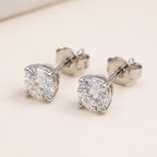 Round Diamond Stud Earrings – Solitaire Studs