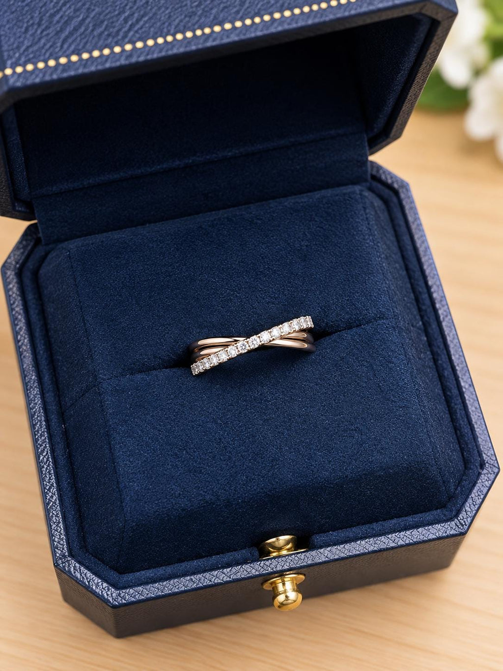 Lab-Grown Diamond Crossover Ring – Pavé Band