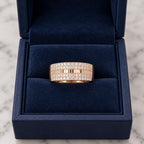 Men’s Diamond Statement Ring – Baguette & Round Pavé