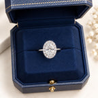 Oval Diamond Halo Engagement Ring