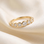 Oval Diamond Bezel Band – Seven Stone Ring
