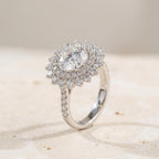 Round Diamond Engagement Ring – Floral Halo