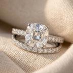Cushion Cut Lab Grown Diamond Bridal Set
