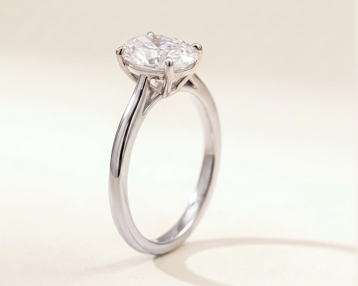 Oval Lab-Grown Diamond Solitaire Ring
