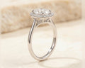 Oval Diamond Halo Engagement Ring