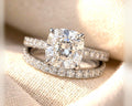 Cushion Cut Lab Grown Diamond Bridal Set