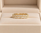 Lab-Grown Diamond Cluster Eternity Band