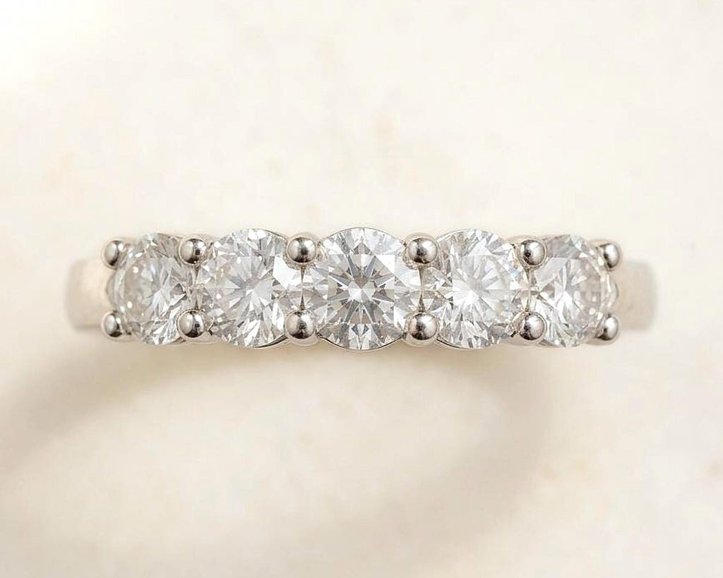 Five Stone Diamond Ring – Round Cut