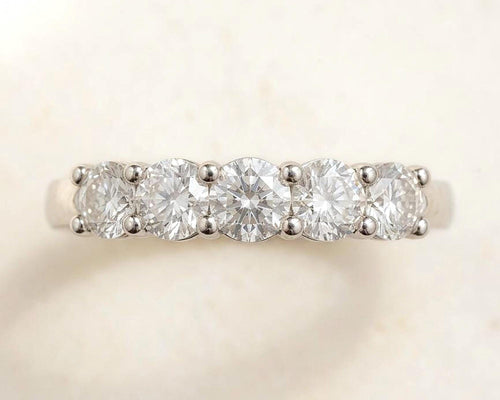 Five Stone Diamond Ring – Round Cut
