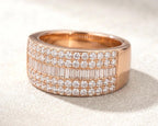 Men’s Diamond Statement Ring – Baguette & Round Pavé