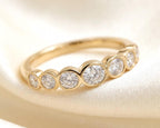 Oval Diamond Bezel Band – Seven Stone Ring