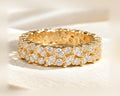 Lab-Grown Diamond Cluster Eternity Band