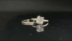 Video of the Cushion Cut Lab-Grown Diamond Bridal Set